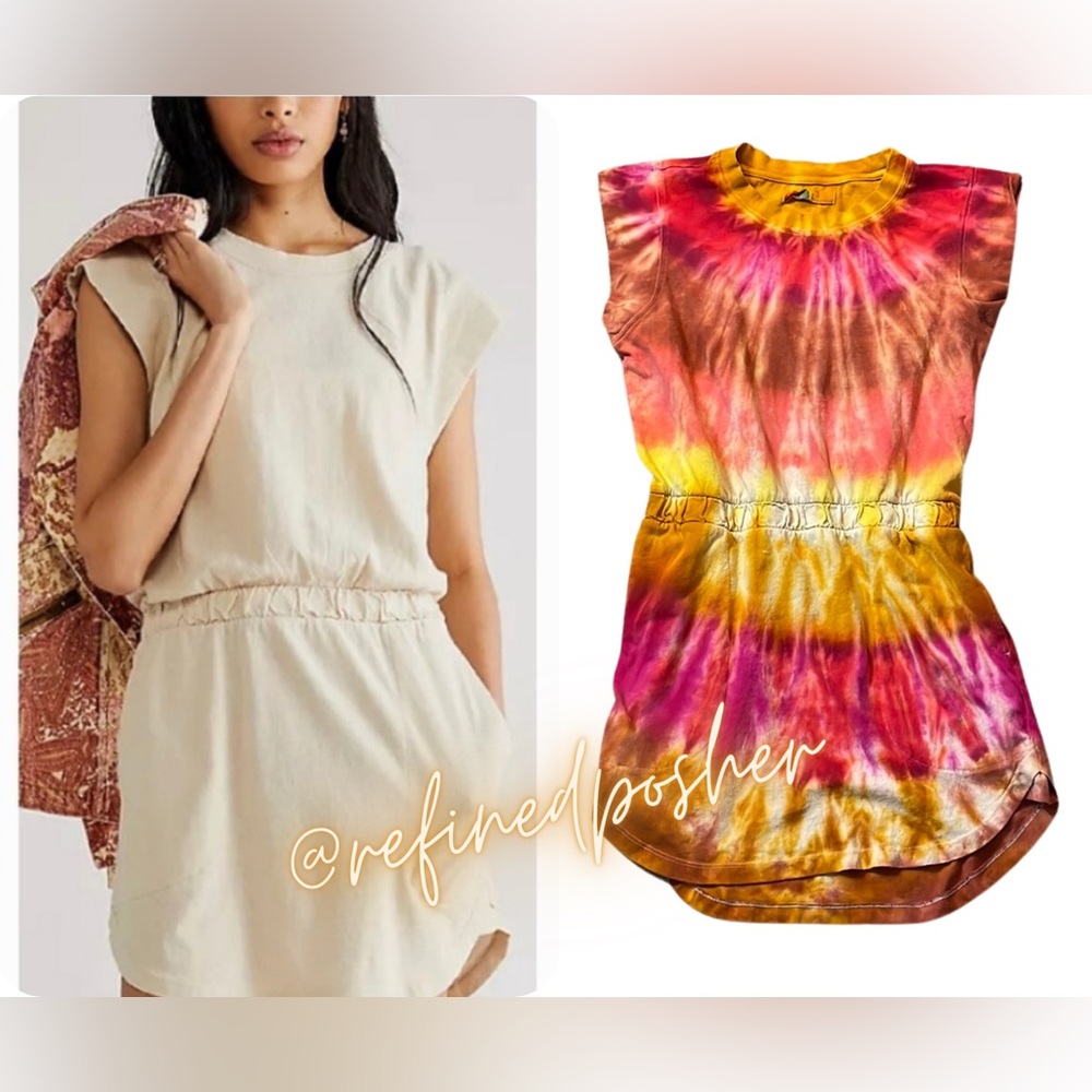 Free People Anna Leigh Mini size Medium Au Lait Tie Dye NEW
